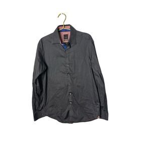 Tom Rusborg‎ Tailored Fit sz 41/42 mens button down shirt gray